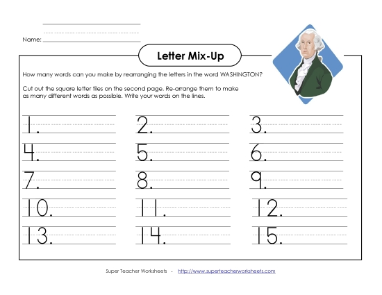 Washington Letter Mix (Primary)