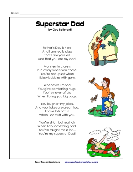 Super Star Dad (Poem)