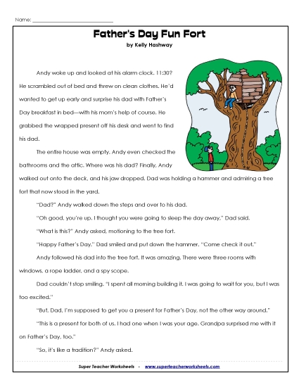 Father\'s Day Fun Fort (Fiction Story)