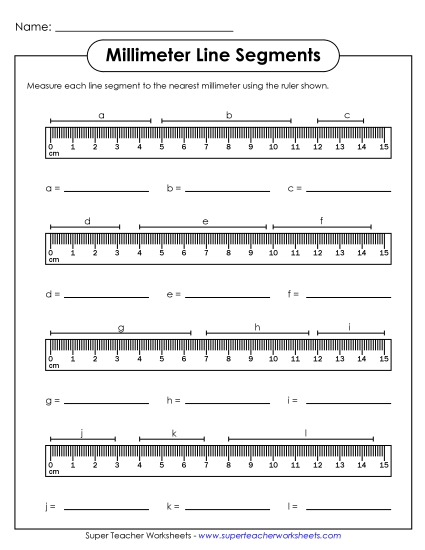Millimeters - Line Segments