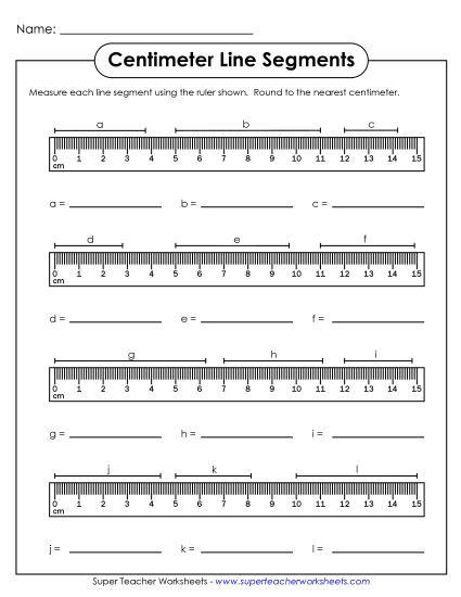 Measuring to the Nearest Centimeter #3