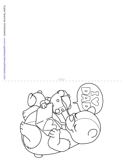 Card: Father Bear & Cub