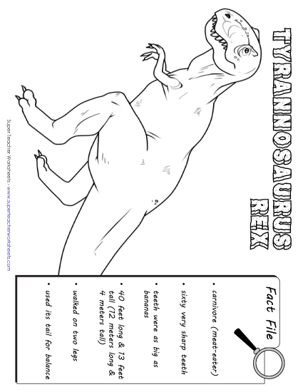 Tyrannosaurus Fact File