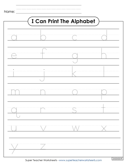 Print the Alphabet (Lower Case)