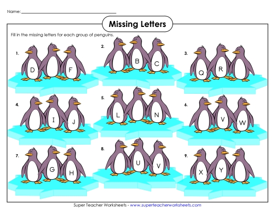 Penguin Letters (Upper-Case)