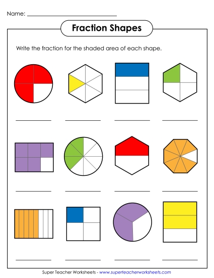 Fraction Shapes 1