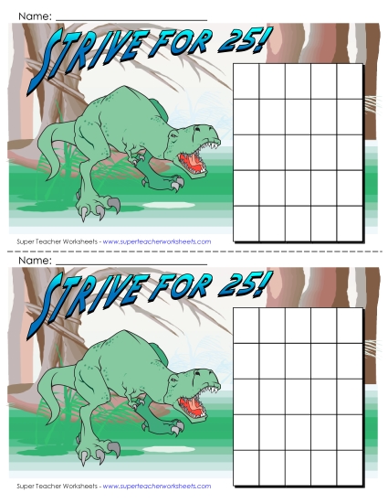 Dinosaur: Strive for 25 Chart