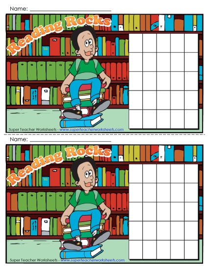 Reading Rocks Chart (Boy)