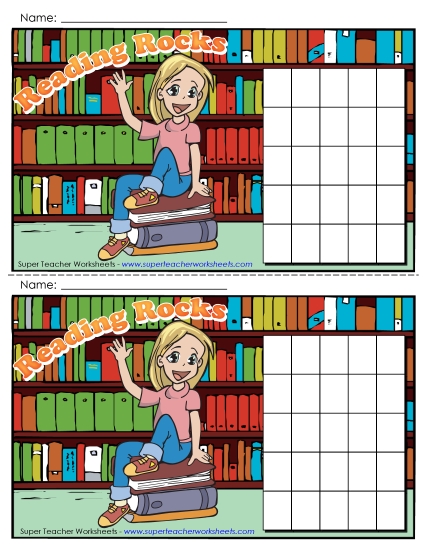 Reading Rocks Chart (Girl)