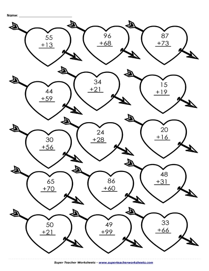 Addition: Valentine Math Picture