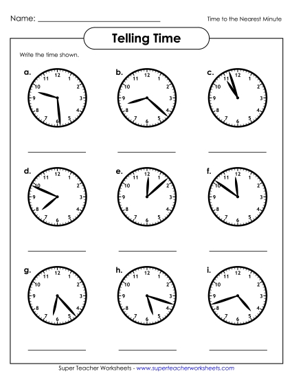 Time to the Nearest Minute 1