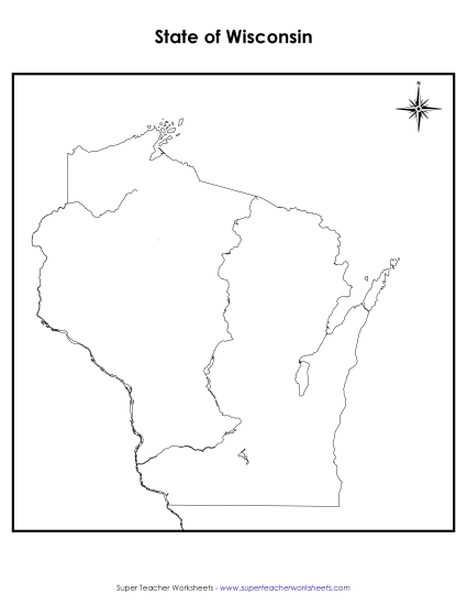 Wisconsin Map (No Bordering States)