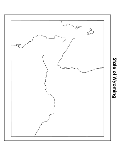 Wyoming Map (No Bordering States)