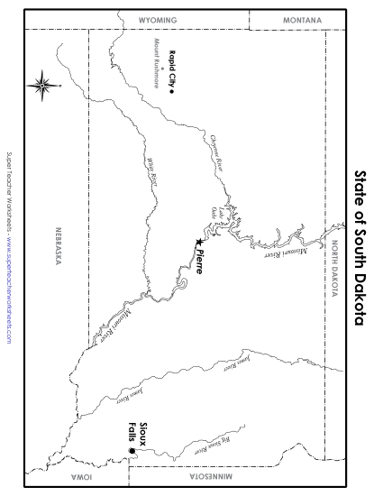 South Dakota Map (Labeled)