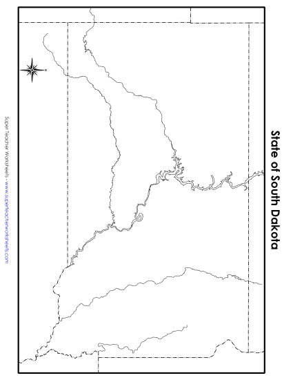 South Dakota Map (Blank)