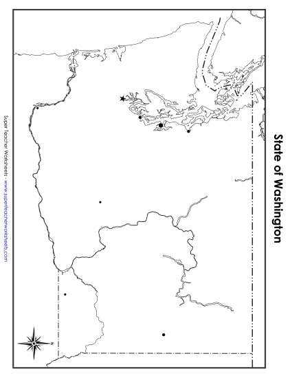 Washington Map (Blank Cities)