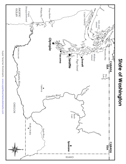 Washington Map (Labeled)