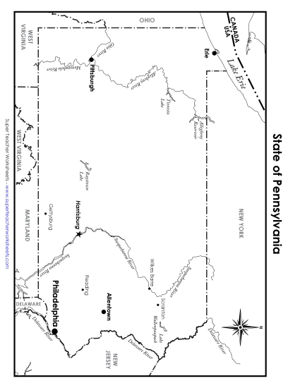 Pennsylvania Map (Labeled)