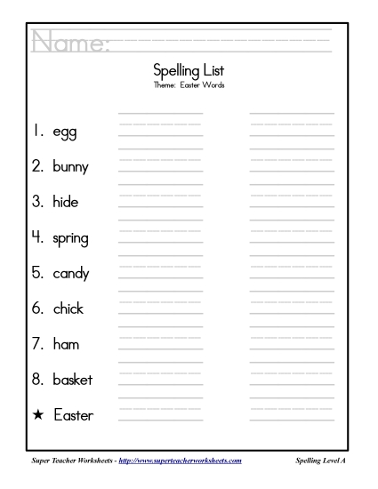 Holiday List - Easter