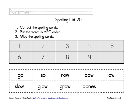 List 20:&nbsp; ABC Order