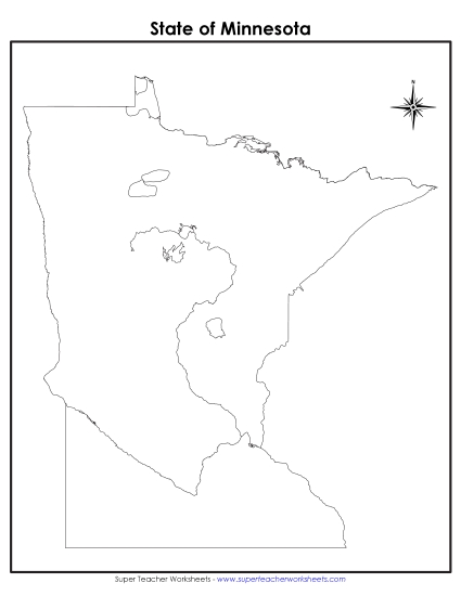 Minnesota Map (No Bordering States)