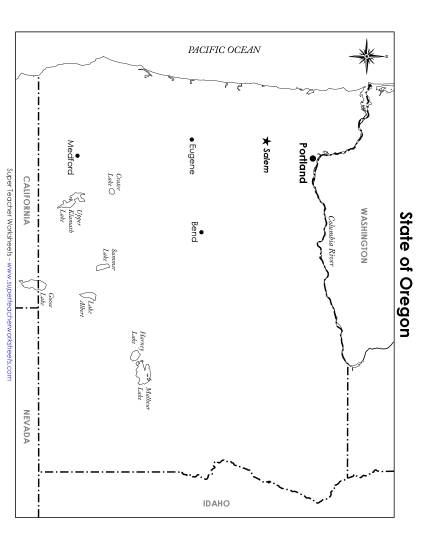 Oregon Map (Labeled)