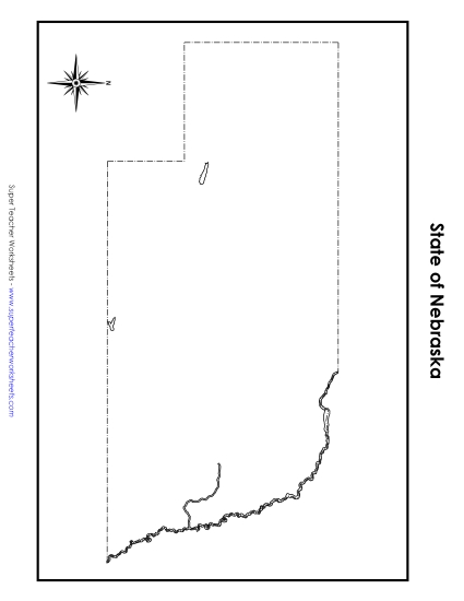 Nebraska Map (No Bordering States)