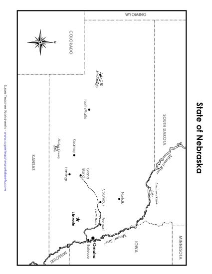 Nebraska Map (Labeled)