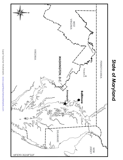 Maryland Map (Labeled)