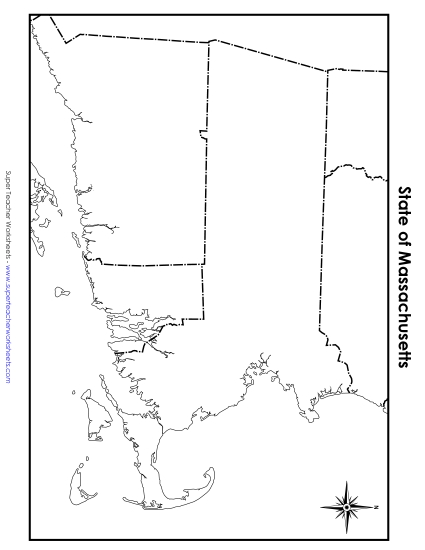 Massachusetts Map (Blank)