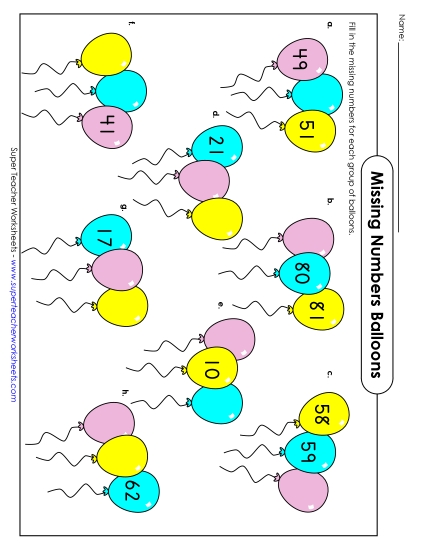Balloon Counting (2-Digit)