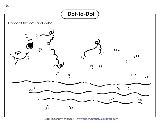 Sea Monster Dot-to-Dot