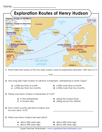 Hudson Map & Questions