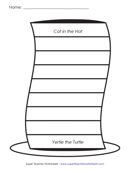 ABC Order (Intermediate) - Seuss Titles