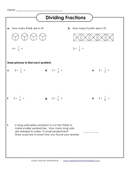 Dividing Whole Numbers By Fractions
