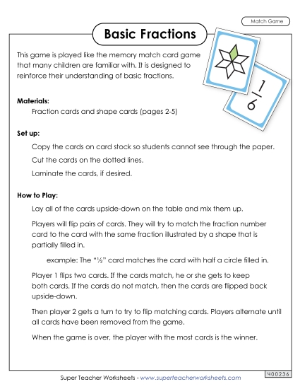 Basic Fraction Match Game