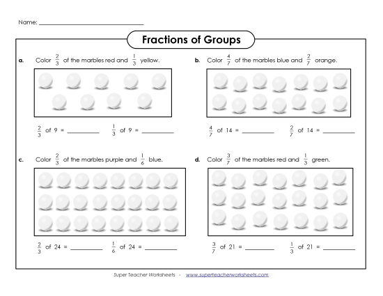 Fraction of Groups: Marbles (Advanced)