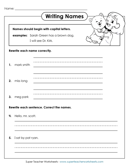 Capital Letters for Names