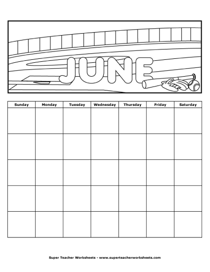 June Calendar (Blank)