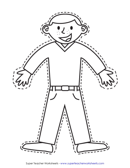 Flat Stanley Cut-Out Template