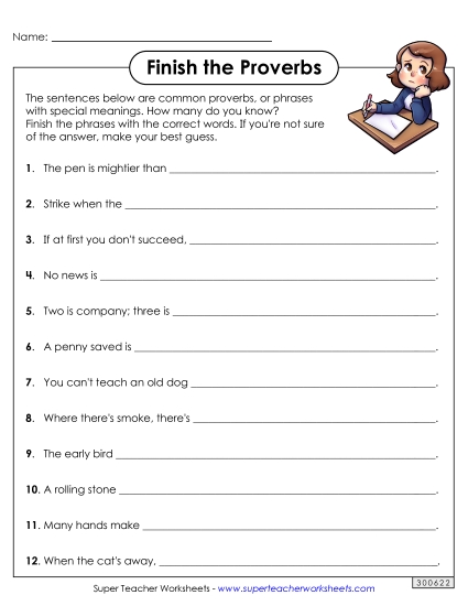 Complete the Proverbs