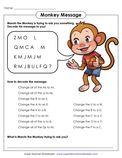 Monkey Message (Easy)