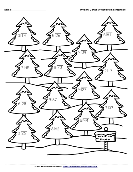 Division with Remainders : Winter Trees