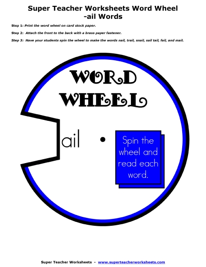 -ail Word Wheel
