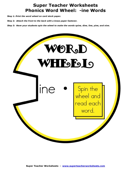 -ine Word Wheel