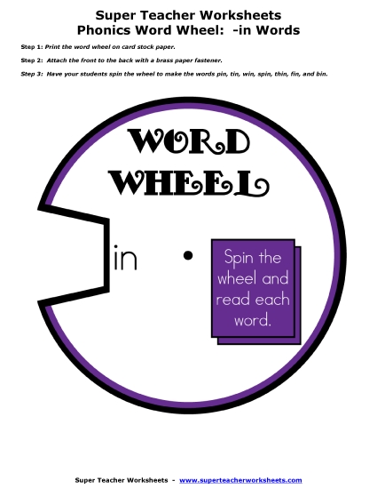 -in Word Wheel