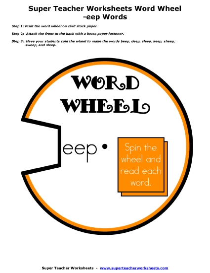 Word Wheel: -eep Words