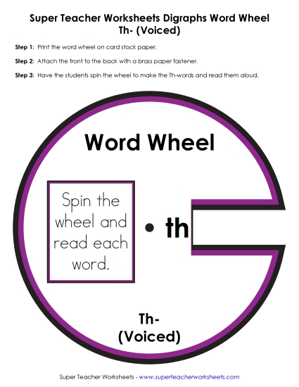Voiced Th -  Word Wheel