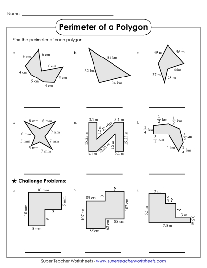 More Polygon Perimeters (Advanced)