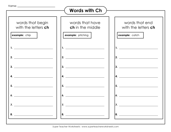 Brainstorm Ch Words (Advanced)